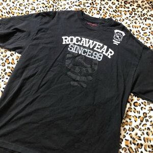 Rocawear Black Short Sleeve Tee with Bold Logo